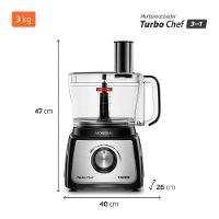 Multiprocessador Turbo Chef 3 Em 1 Mondial Preto 1000W MPN-02-BE 110V - 10