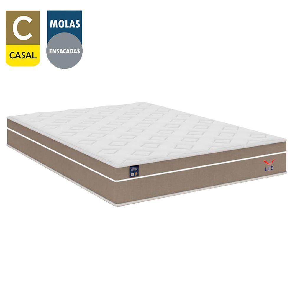 Cama Box Casal Bipartido Suede + Colchão Lis Molas Ensacadas Superpocket Plumatex 138cm – Suporta Até 120 Kg Por Pessoa - 6