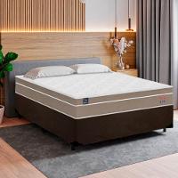 Cama Box Casal Suede + Colchão Lis Molas Ensacadas Plumatex 138cm Cor:marrom - 5