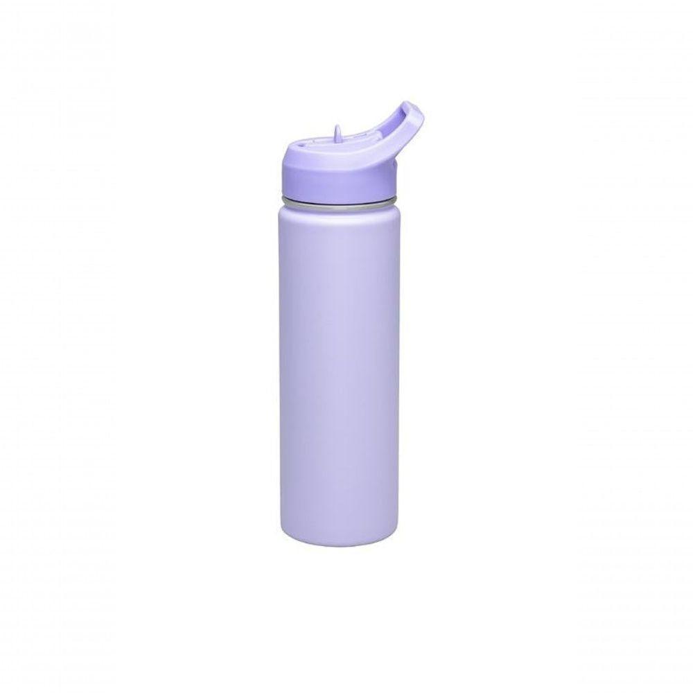 Garrafa Térmica Tramontina Aço Revestido Lilás Com Canudo 650ml - 3