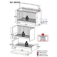 Berço 3 Em 1 Com Colchão Incluso Multimóveis Mp4394 Rosa/branco