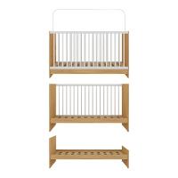 Berço 3 Em 1 Com Colchão Incluso Multimóveis Mp4394 Madeirado/branco - 7