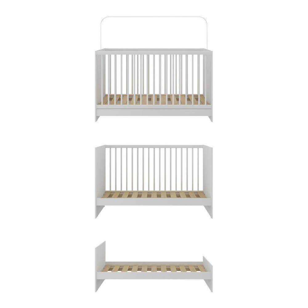 Berço 3 Em 1 Com Colchão Incluso Multimóveis Mp4394 Branco - 7