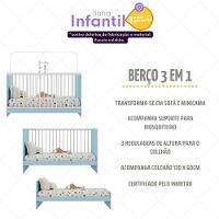 Berço 3 Em 1 Com Colchão Incluso Multimóveis Mp4394 Azul/branco - 6