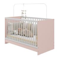 Berço 3 Em 1 Para Colchão 60 X 130 Cm Multimóveis Mp0527g - Rosa/branco - 2