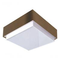 Plafon Quadrado Vivare Md-3089 Cúpula Em Tecido 40x40cm - Bivolt Café 127/220v - 3