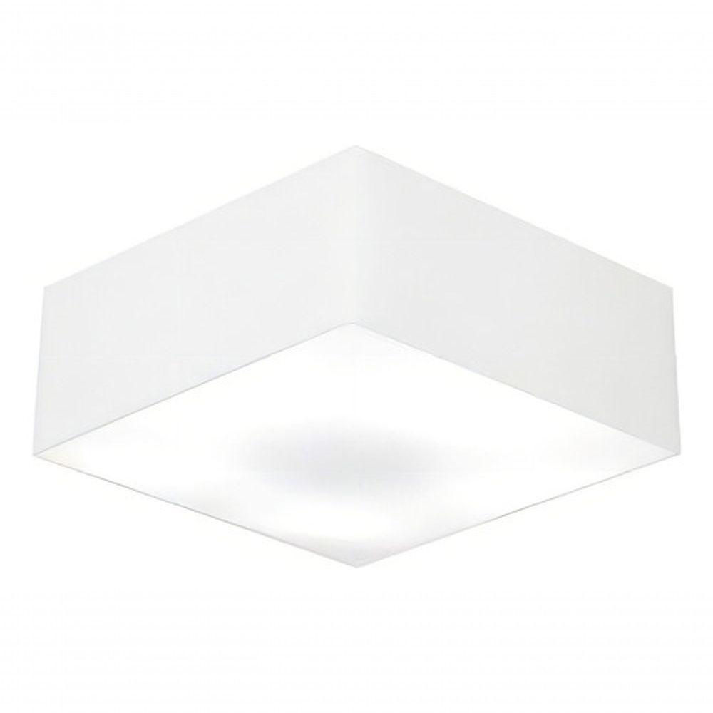Plafon Quadrado Md-3001 Cúpula Em Tecido 12/35x35cm Branco - Bivolt - 3