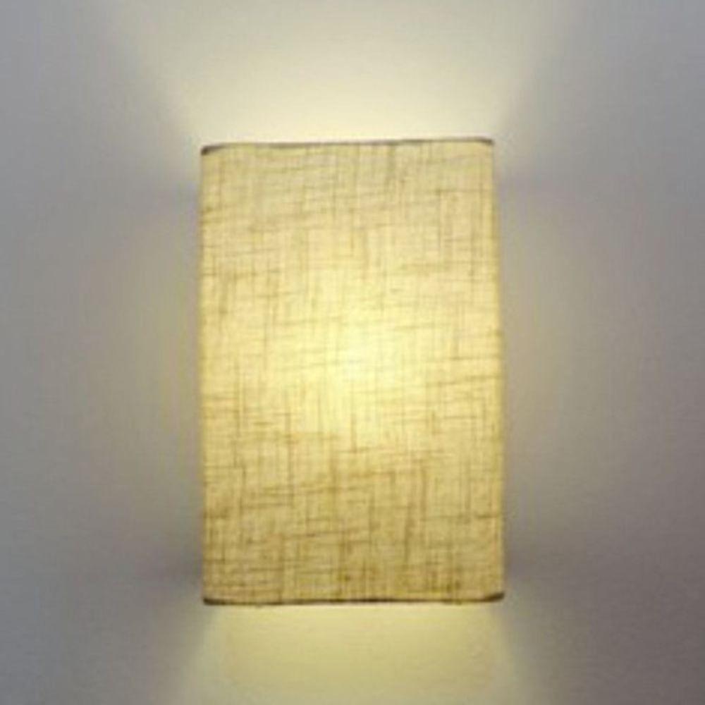 Arandela Retangular Retro Md-2029 Cúpula Em Tecido 18x10x30cm Rustico Bege - Bivolt - 1