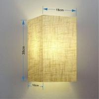 Arandela Retangular Retro Md-2029 Cúpula Em Tecido 18x10x30cm Rustico Bege - Bivolt - 2