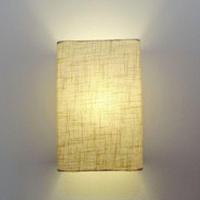 Arandela Retangular Retro Md-2029 Cúpula Em Tecido 18x10x30cm Rustico Bege - Bivolt