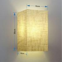 Arandela Retangular Retro Md-2029 Cúpula Em Tecido 18x10x30cm Rustico Bege - Bivolt - 5