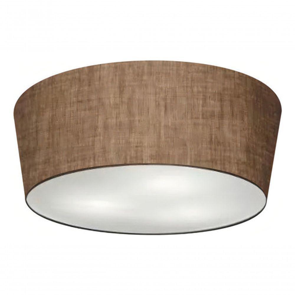 Plafon Cone Md-3004 Cúpula Em Tecido 15/50x40cm Café - Bivolt - 3