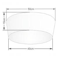 Plafon Cone Md-3004 Cúpula Em Tecido 15/50x40cm Café - Bivolt - 4