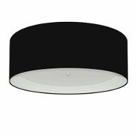Plafon Cilíndrico Md-3008 Cúpula Em Duplo Tecido 60x25cm Preto / Branco - Bivolt - 1