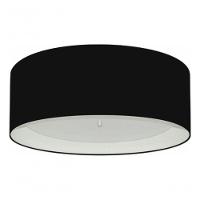 Plafon Cilíndrico Md-3008 Cúpula Em Duplo Tecido 60x25cm Preto / Branco - Bivolt - 3