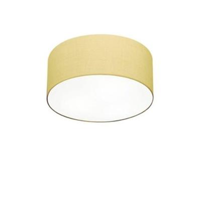 Plafon Cilíndrico Md-3010 Cúpula Em Tecido 30x12cm Algodão Crú - Bivolt
