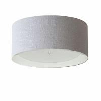 Plafon Cilíndrico Md-3161 Cúpula Em Duplo Tecido 50x25cm Cinza / Branco - Bivolt - 1