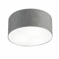 Plafon Cilíndrico Md-3048 Cúpula Em Tecido 50x21cm Rústico Cinza - Bivolt - 1