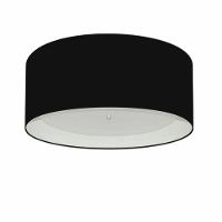 Plafon Cilíndrico Md-3161 Cúpula Em Duplo Tecido 50x25cm Preto / Branco - Bivolt - 1