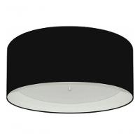 Plafon Cilíndrico Md-3161 Cúpula Em Duplo Tecido 50x25cm Preto / Branco - Bivolt - 3