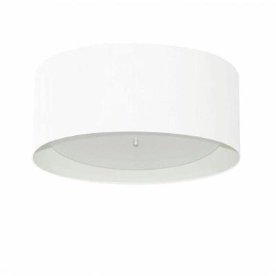 Plafon Cilíndrico Md-3161 Cúpula Em Duplo Tecido 50x25cm Branco - Bivolt