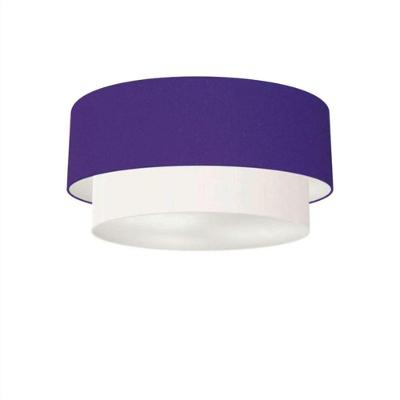 Plafon Para Banheiro Cilíndrico Sb-3017 Cúpula Cor Roxo Branco