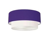 Plafon Para Banheiro Cilíndrico Sb-3017 Cúpula Cor Roxo Branco - 1