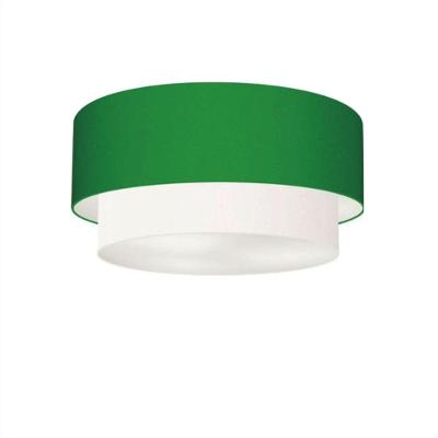 Plafon Para Corredor Cilíndrico Sc-3017 Cúpula Cor Verde Folha Branco