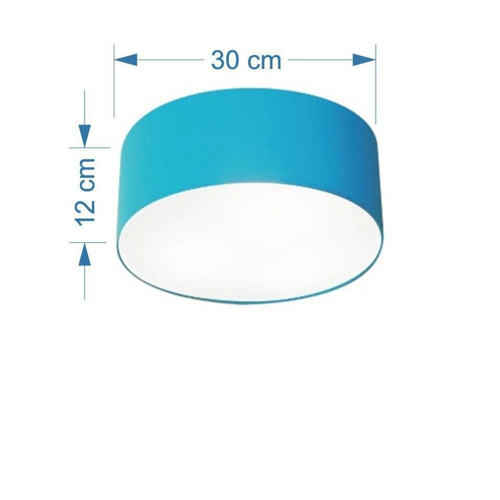 Plafon Para Banheiro Cilíndrico Sb-3010 Cúpula Cor Azul Turquesa - 2