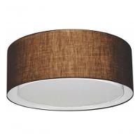 Plafon Duplo Cilíndrico Md-3036 Cúpula Em Tecido 50x25cm Café - Bivolt - 3