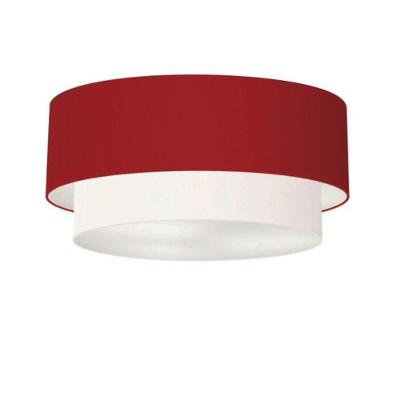 Plafon De Sobrepor Cilíndrico Sp-3063 Cúpula Cor Bordo Branco