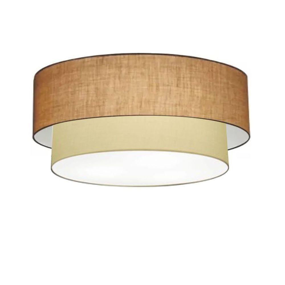 Plafon Para Quarto Cilíndrico Sq-3021 Cúpula Cor Palha Bege - 1