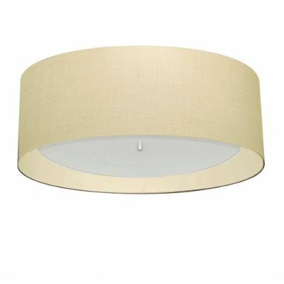 Plafon Para Quarto Cilíndrico Sq-3008 Cúpula Cor Algodão Crú Bege