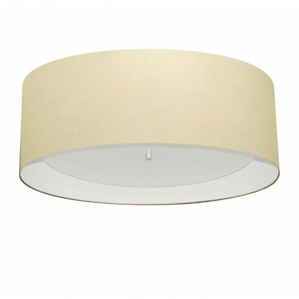 Plafon Para Corredor Cilíndrico Sc-3008 Cúpula Cor Algodão Crú Branco - 1