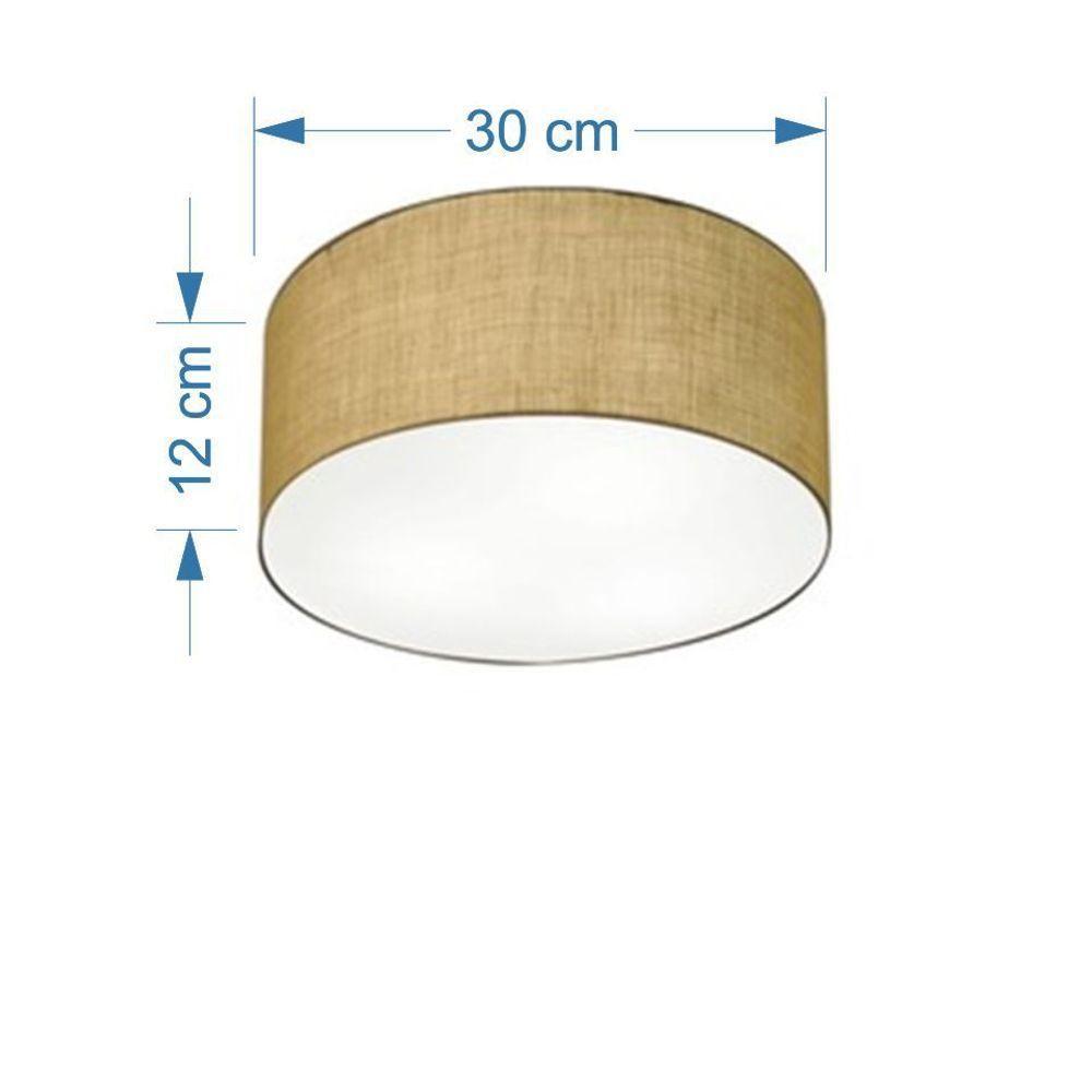 Plafon Para Quarto Cilíndrico Sq-3010 Cúpula Cor Palha - 2
