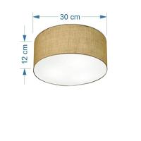 Plafon Para Quarto Cilíndrico Sq-3010 Cúpula Cor Palha - 2