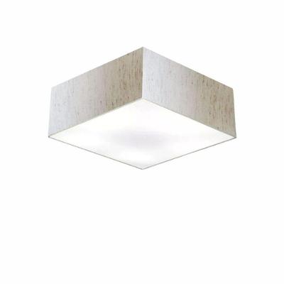 Plafon De Sobrepor Quadrado Sp-3050 Cúpula Cor Linho Bege