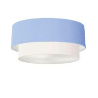 Plafon De Sobrepor Cilíndrico Sp-3063 Cúpula Cor Azul Bebê Branco - 1