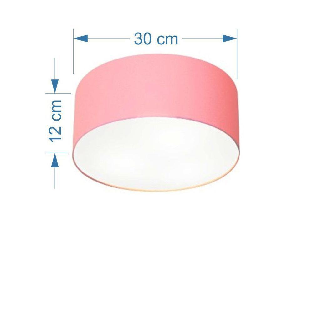 Plafon Para Banheiro Cilíndrico Sb-3010 Cúpula Cor Rosa Bebê - 2