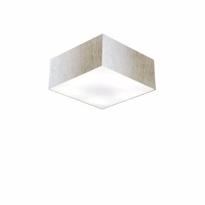 Plafon De Sobrepor Quadrado Sp-3000 Cúpula Cor Linho Bege