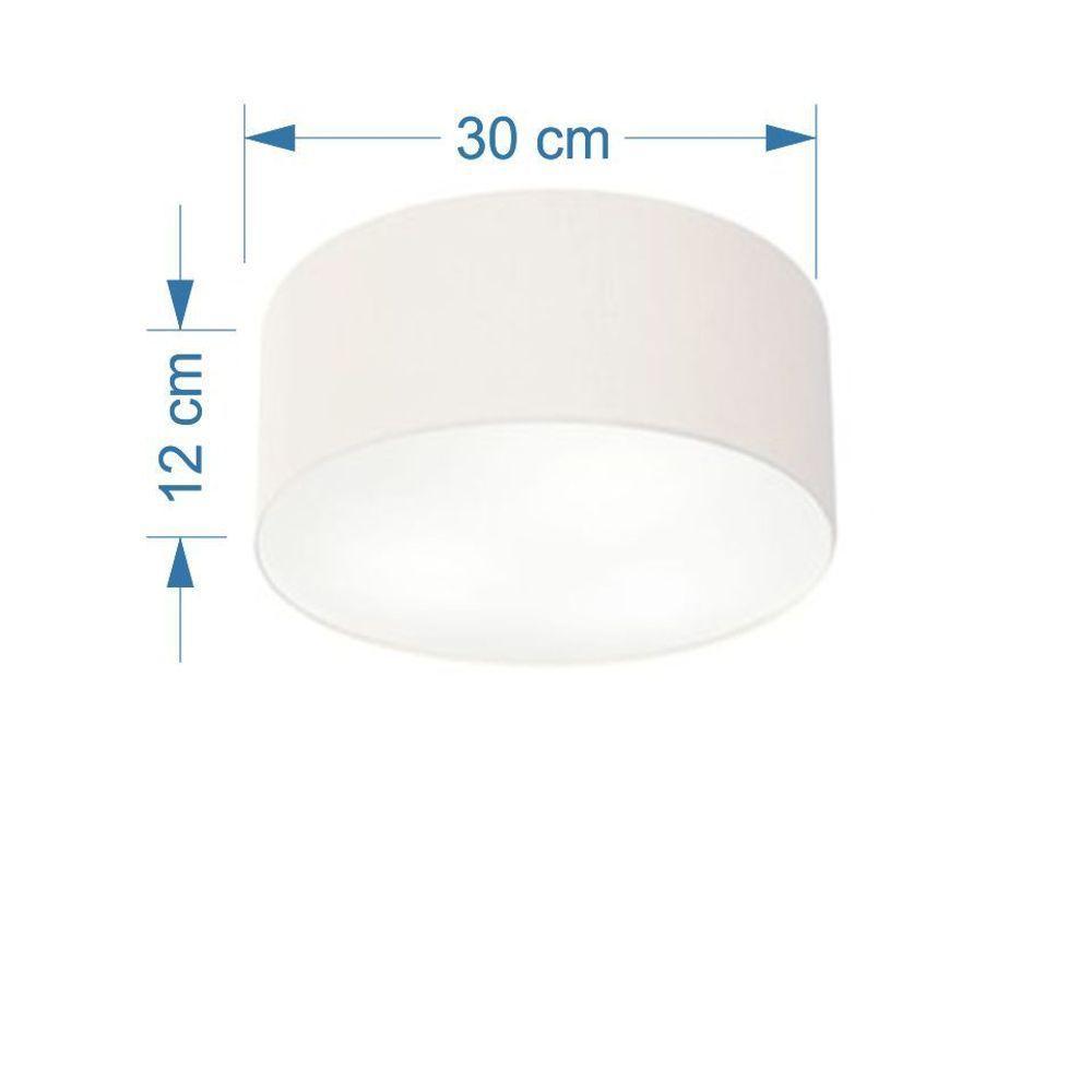 Plafon Para Quarto Cilíndrico Sq-3010 Cúpula Cor Branco - 2