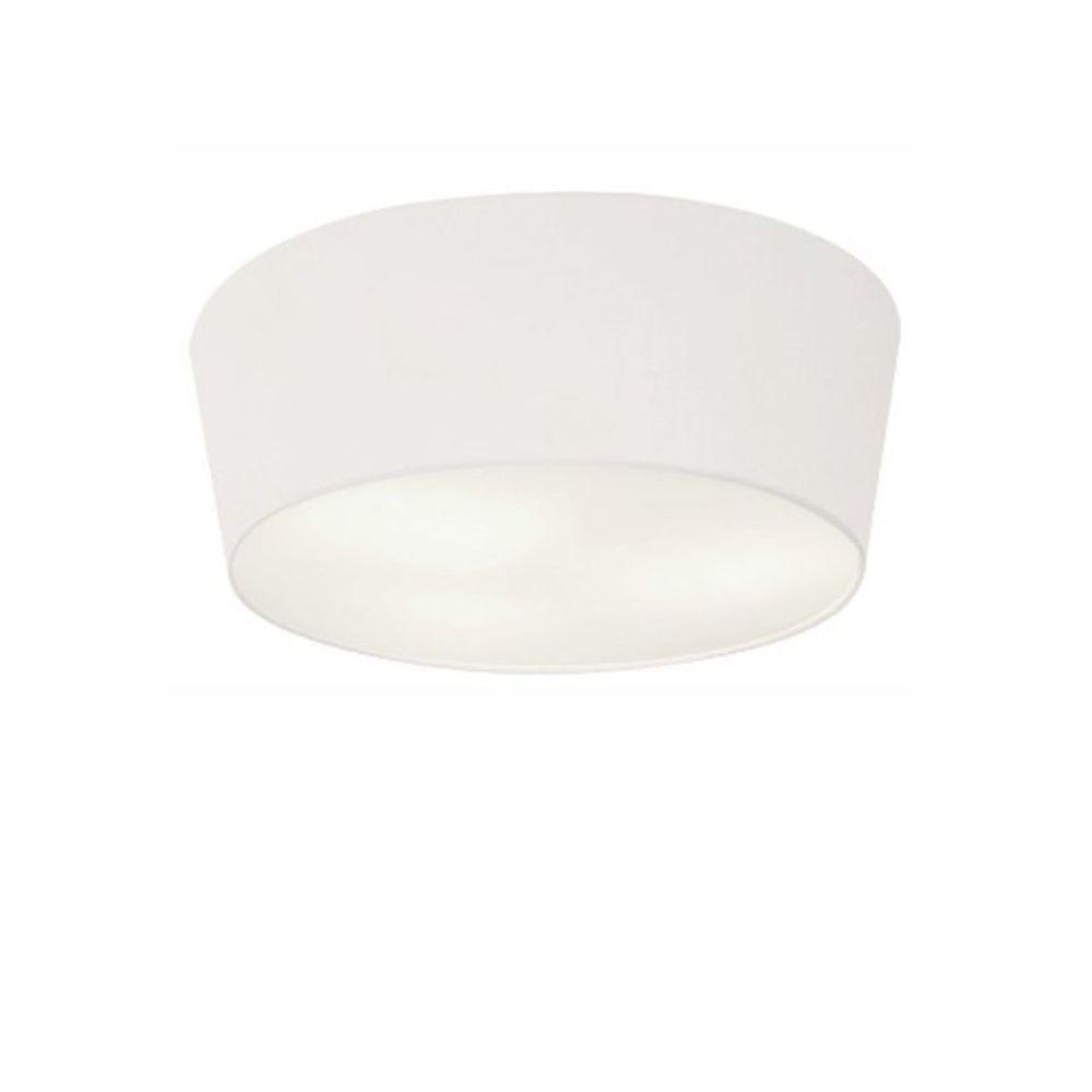 Plafon Cone Md-3003 Cúpula Em Tecido 12/40x35cm Branco - Bivolt - 1