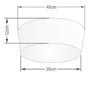 Plafon Cone Md-3003 Cúpula Em Tecido 12/40x35cm Branco - Bivolt - 2