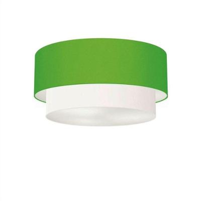 Plafon De Sobrepor Cilíndrico Sp-3062 Cúpula Cor Verde Limão Branco