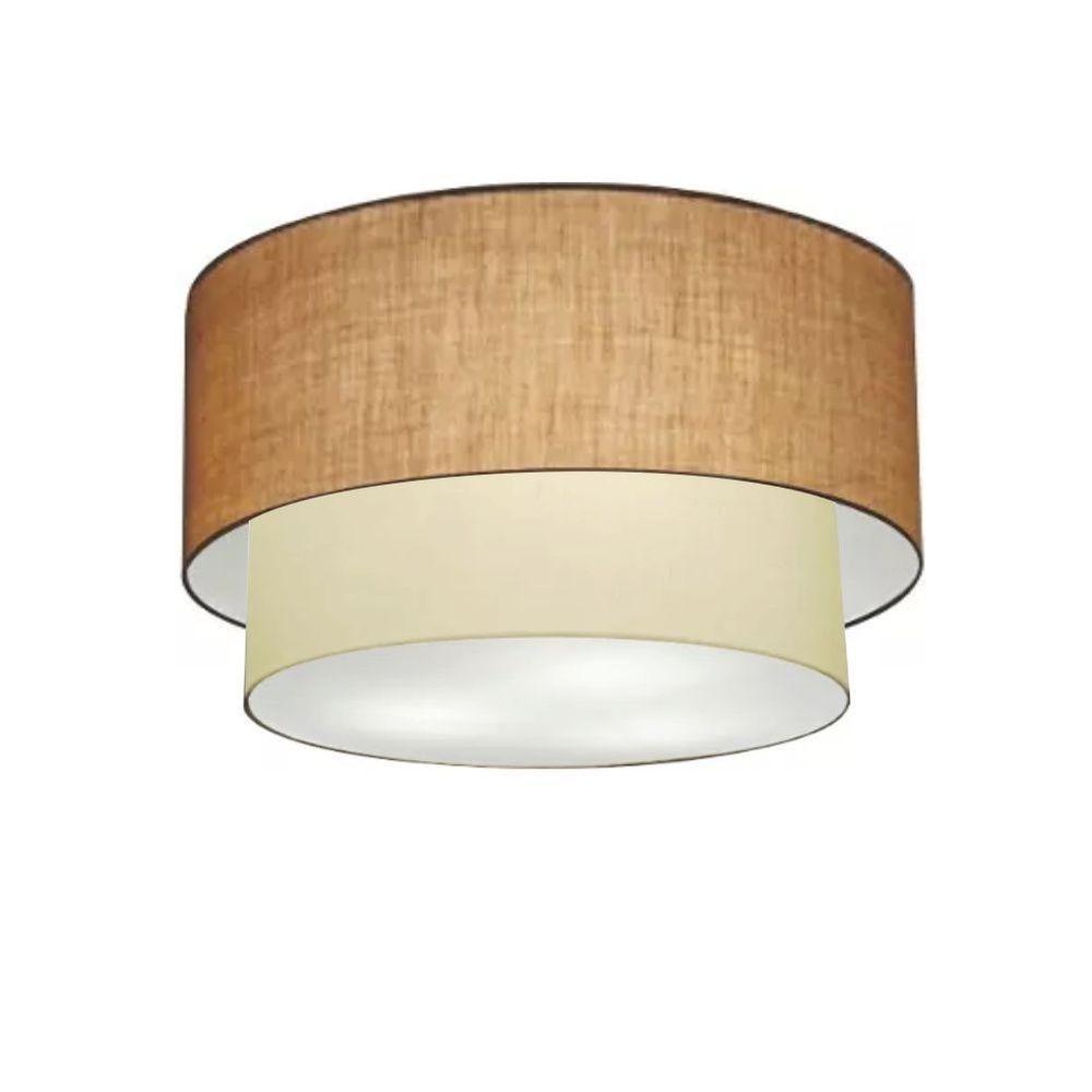 Plafon Para Banheiro Cilíndrico Sb-3045 Cúpula Cor Palha Bege - 1