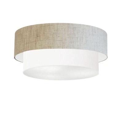 Plafon De Sobrepor Cilíndrico Sp-3063 Cúpula Cor Rústico Bege Branco