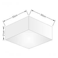 Plafon Quadrado Md-3012 Cúpula Em Tecido 21/50x50cm Rústico Cinza - Bivolt - 4