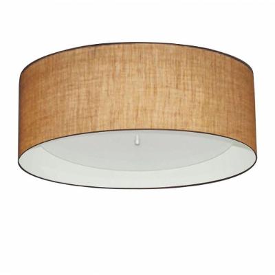 Plafon Para Sala De Estar Cilíndrico Se-3008 Cúpula Cor Palha Branco