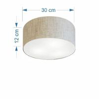 Plafon Para Sala De Estar Cilíndrico Se-3010 Cúpula Cor Rústico Bege - 2