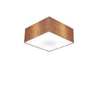 Plafon Quadrado Md-3000 Cúpula Em Tecido 12/25x25cm Palha - Bivolt - 1